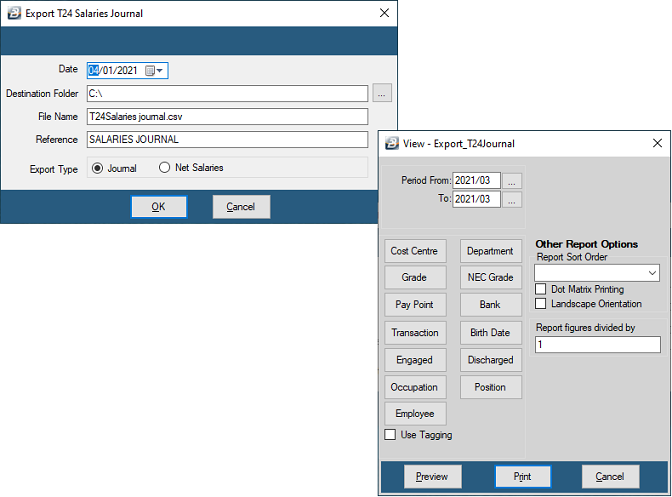 Export - Accounting - T24