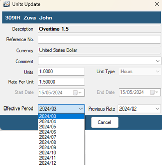Overtime Future Transaction