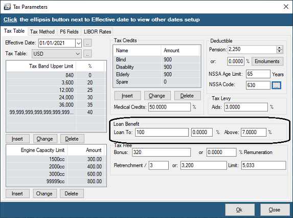 LoanBenefitTaxSetup