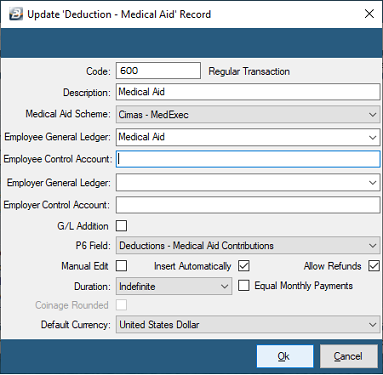 MedicalAidTransactionCode