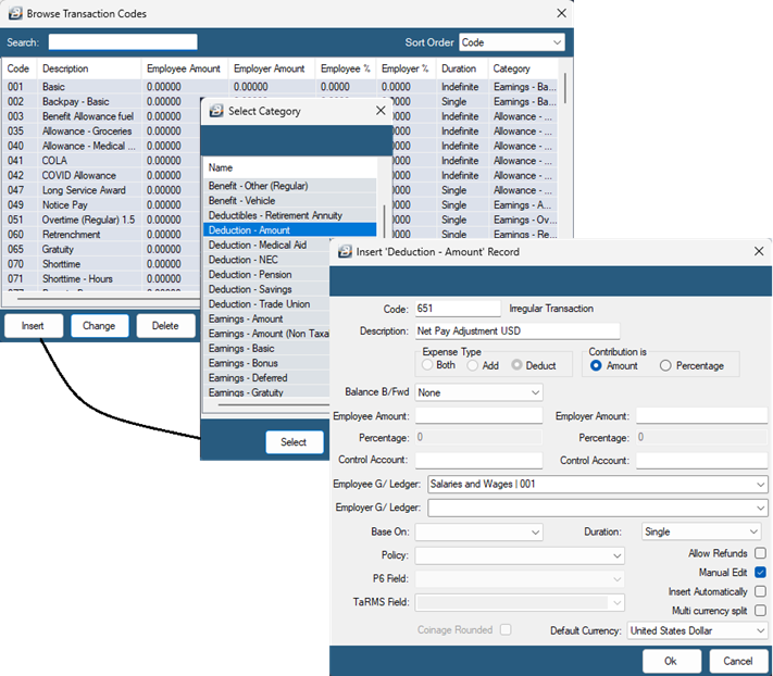 NetPayAdjustmentCodeMulticurrency