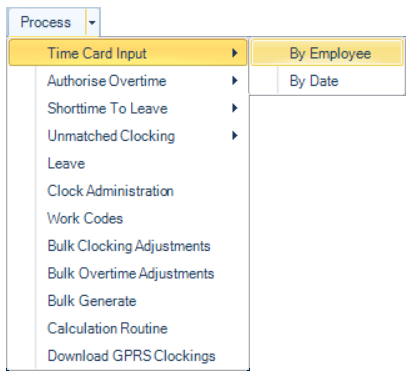ProcessTimeCardInputByEmployee