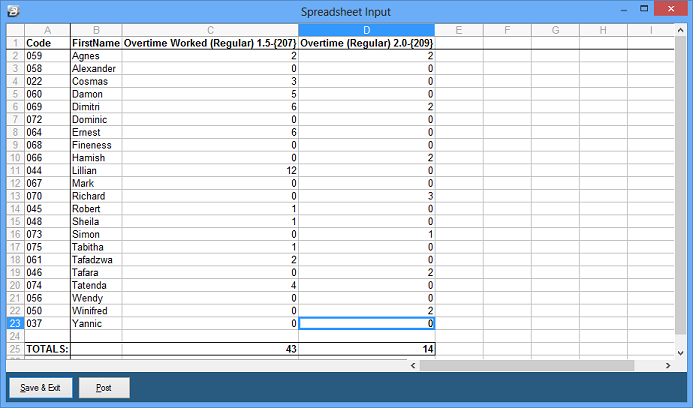 SpreadsheetLayout