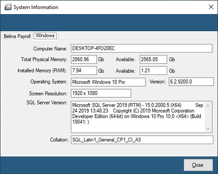 SystemInformationWindows