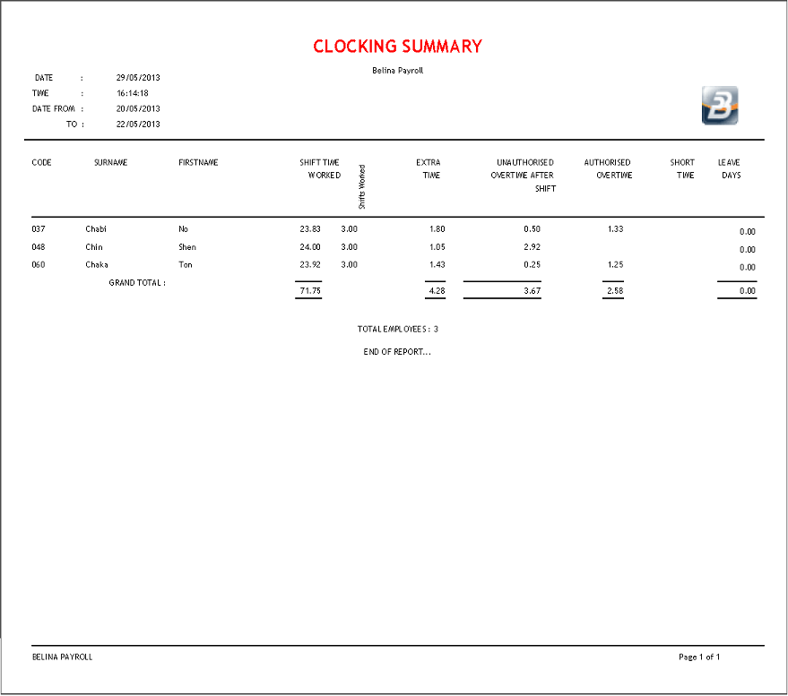 TC-ClockingSummary