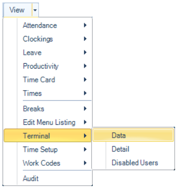 TerminalDataMenu