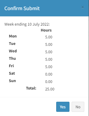 TimesheetConfirmation