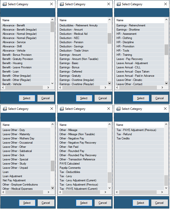 TransactionCodes