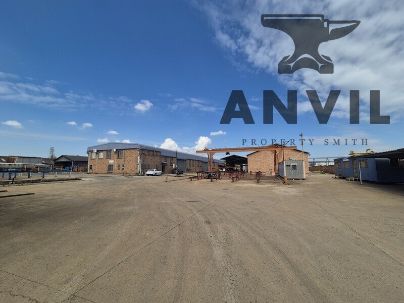 3,587m² Industrial Facility To Lease in Alrode with Cranes and Large Yard