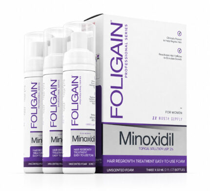 Foligain Women's Advanced Hair Regrowth Treatment Foam – 3 Month Treatment